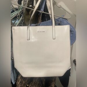 Vintage Michael Kors White Leather Tote